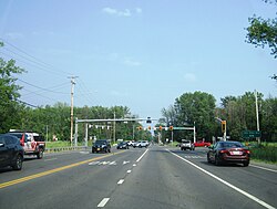NY 370 eb at John Glenn Blvd., July 2023